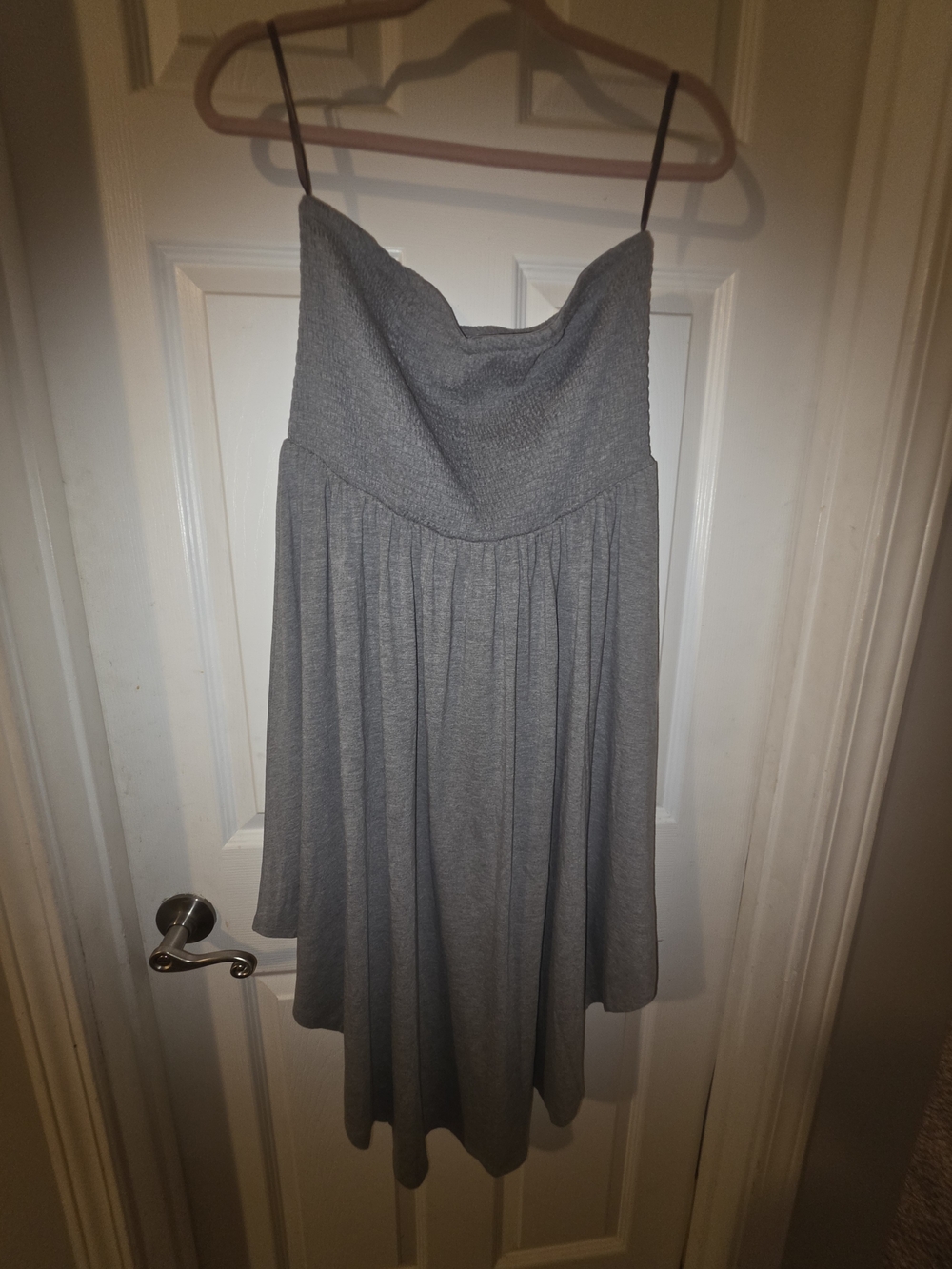 Nwt Torrid Size 0 12 14Grey Spaghetti-Strap Fit & Flare Dress